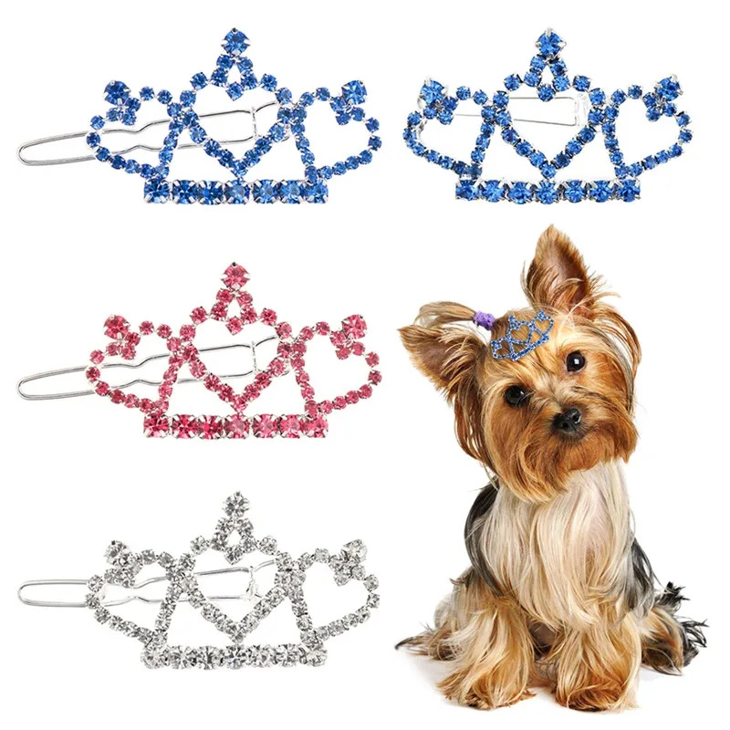 Pet Supplies York - Bling zarten Kristall Hund Haarnadel Strass