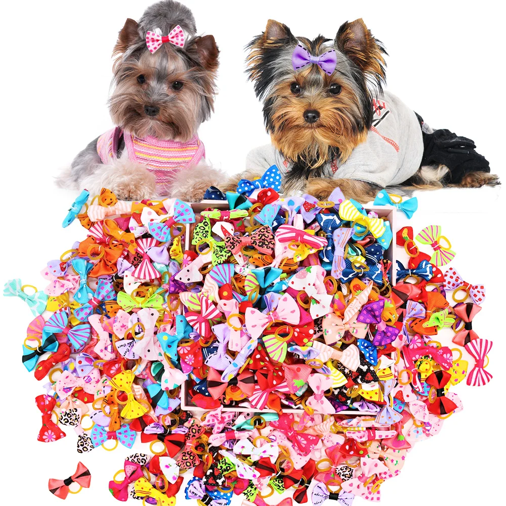 Pet Supplies In Bulk - 50 Stück Hundebögen mit Gummibändern, handgefertigte