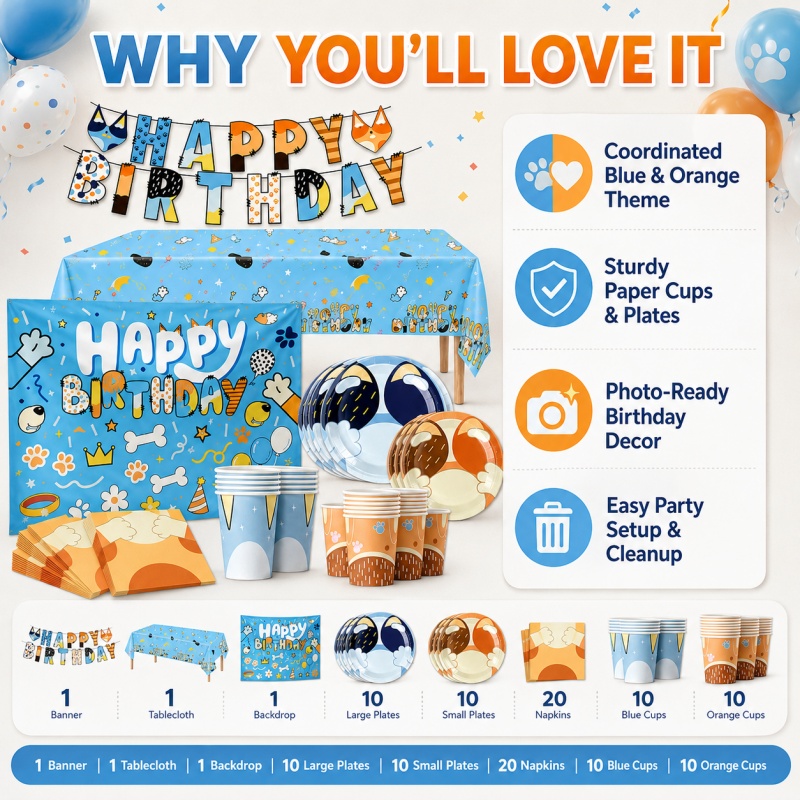 Blue Dog Partyzubehör-Set Einw – Pet Supplies In Bulk Bewertung und Preis